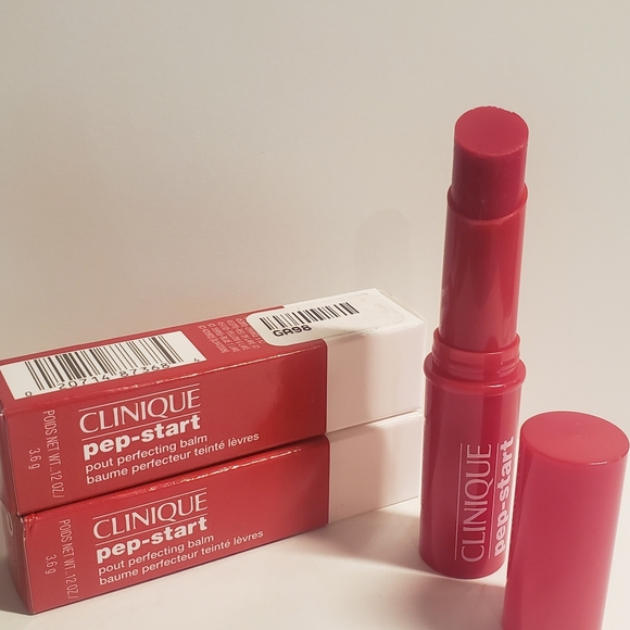 CLINIQUE PEP START Perfecting Lip Balm *CHERRY* - Picture 2 of 4